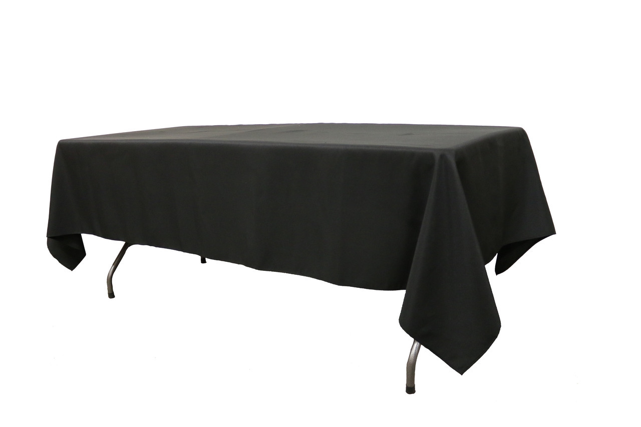 10 ft banquet table linen Black